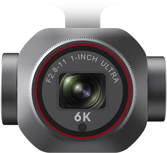 Detalhe da câmera 6K do EVO Lite Enterprise